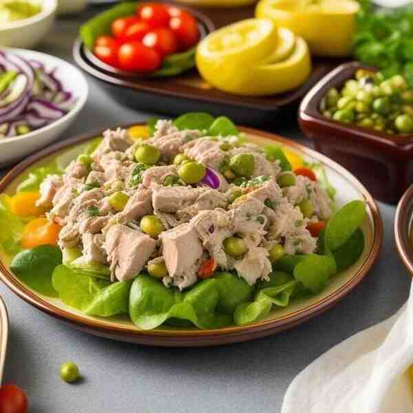 Салат из тунца с овощами